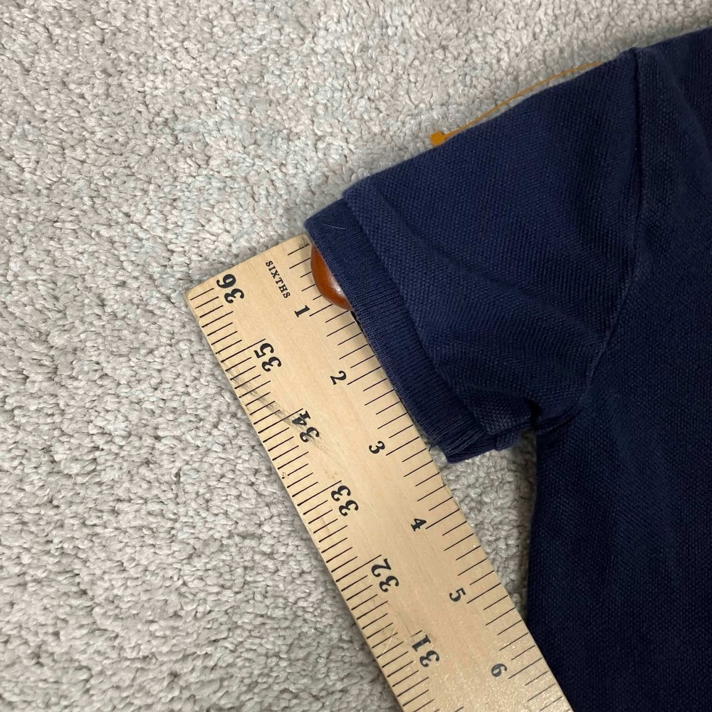 Polo Ralph Lauren Kids Navy Blue Short Sleeve Polo Shirt Orange Pony 3/3T - Picture 12 of 13